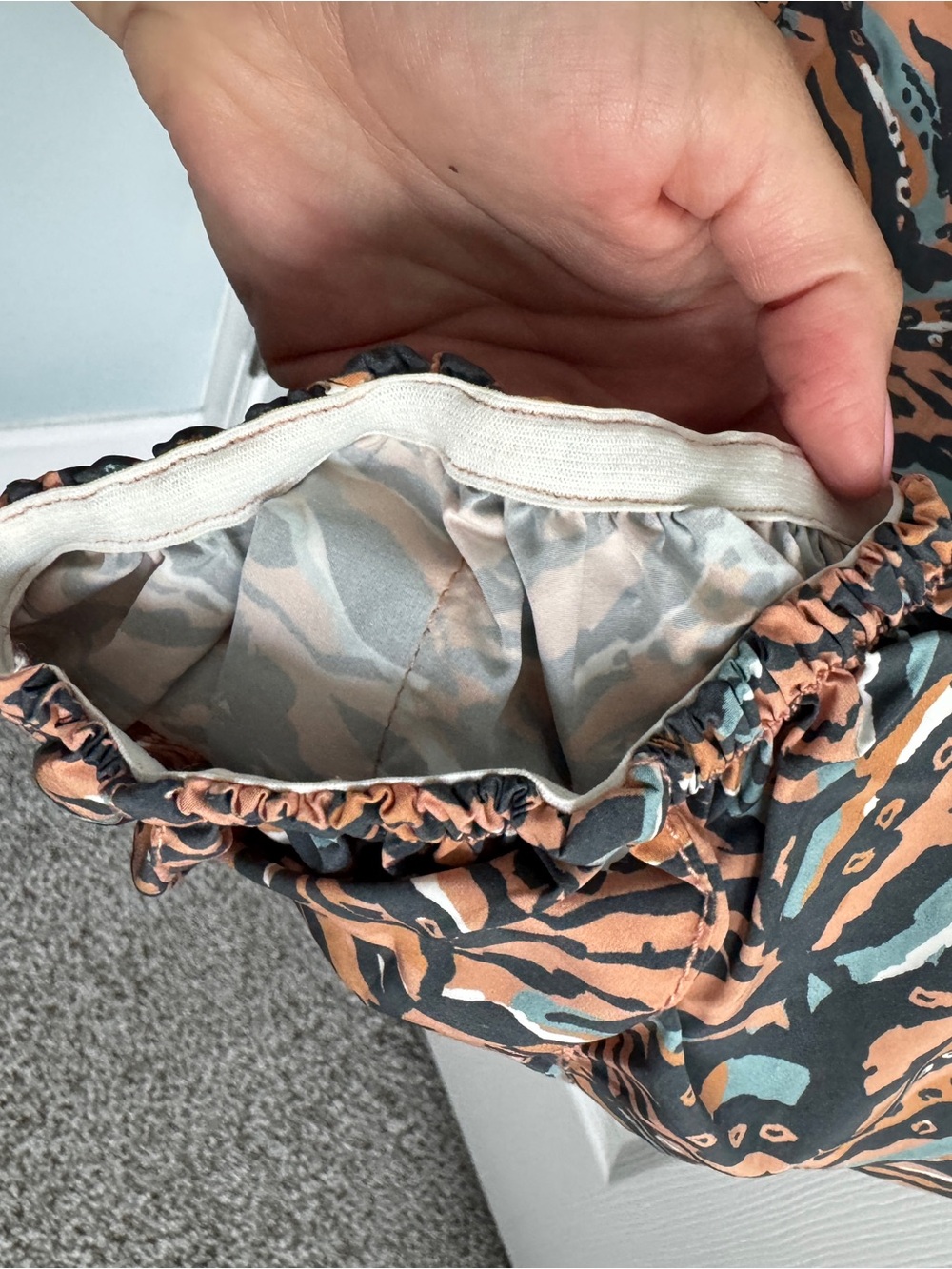 Free People Tiger Print Drawstring Jogger / Parachute Pants - Picture 4 of 4